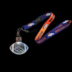 NFL Denver Broncos  Football  3D Light Keychain and Lanyard Strap